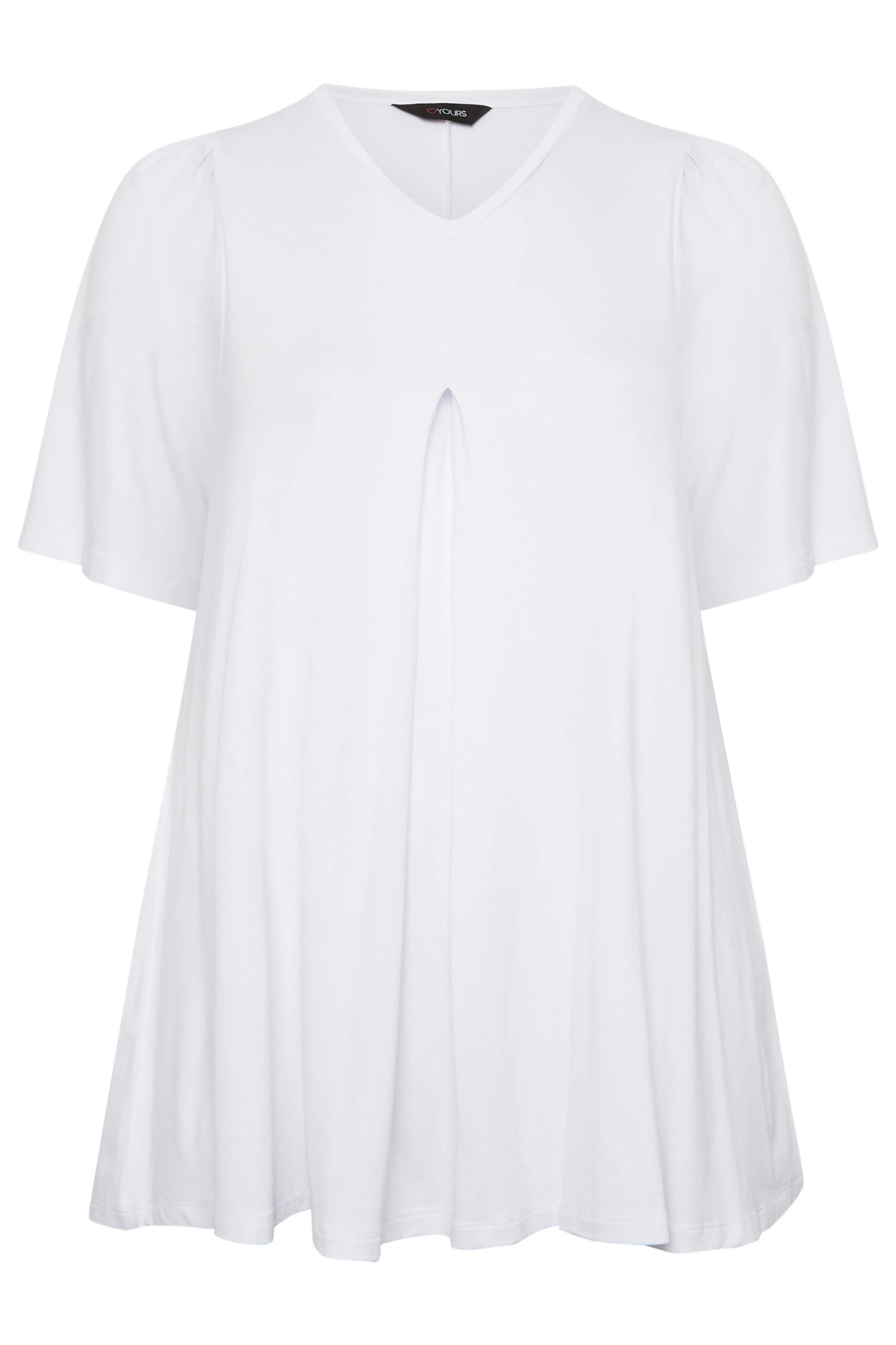 YOURS Curve White Pleat Front Swing Top 7 YOURS Curve White Pleat Front Swing Top - Image 5
