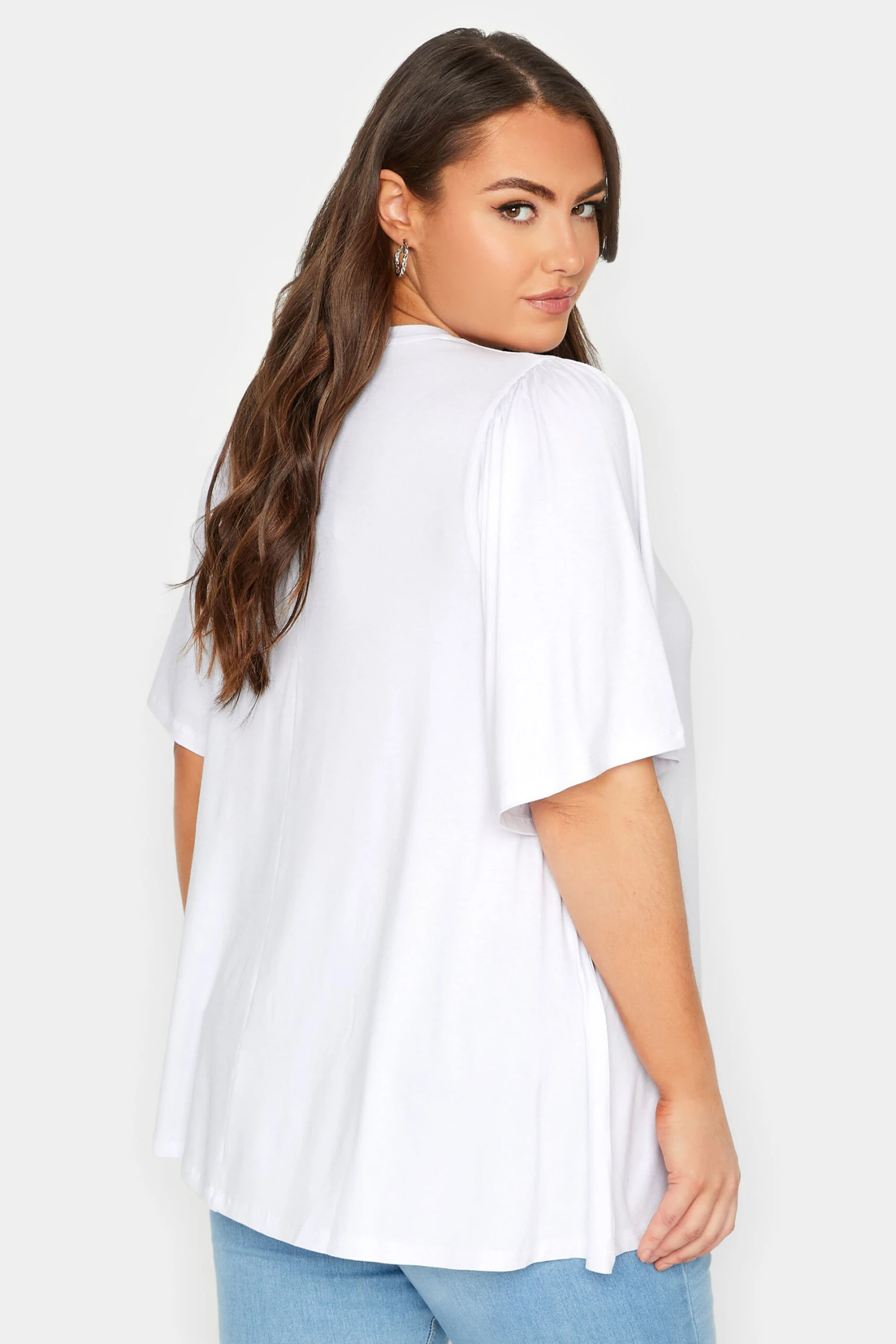 YOURS Curve White Pleat Front Swing Top 4 YOURS Curve White Pleat Front Swing Top - Image 2