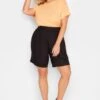 YOURS Curve Black Woven Shorts