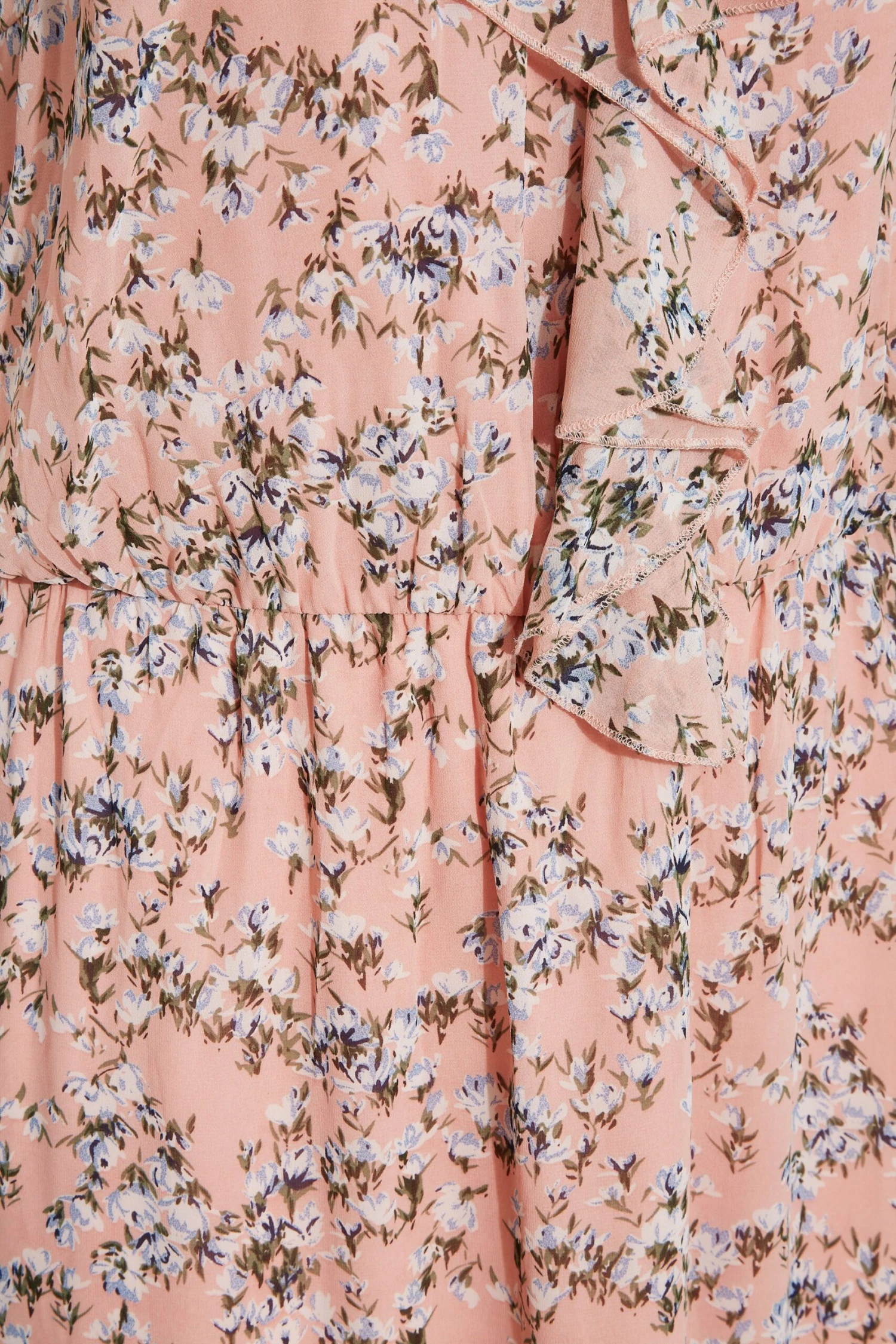 YOURS LONDON Curve Pink Floral Print Ruffle Maxi Dress 6 YOURS LONDON Curve Pink Floral Print Ruffle Maxi Dress - Image 4