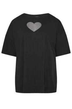 YOURS Curve Black Heart Cut Out T-Shirt 12 YOURS Curve Black Heart Cut Out T-Shirt -Plus Size Apparel Shop d77c0b64 70dc 4f 320854 X