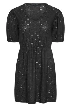 YOURS PETITE Curve Black Broderie Anglaise Smock Dress -Plus Size Apparel Shop d90e3244 f4ee 4e 174654 X