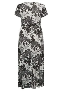 YOURS Curve Black & White Floral Leaf Print Front Tie Maxi Dress 13 YOURS Curve Black & White Floral Leaf Print Front Tie Maxi Dress -Plus Size Apparel Shop d93c0348 d7cc 4d 301698 Y
