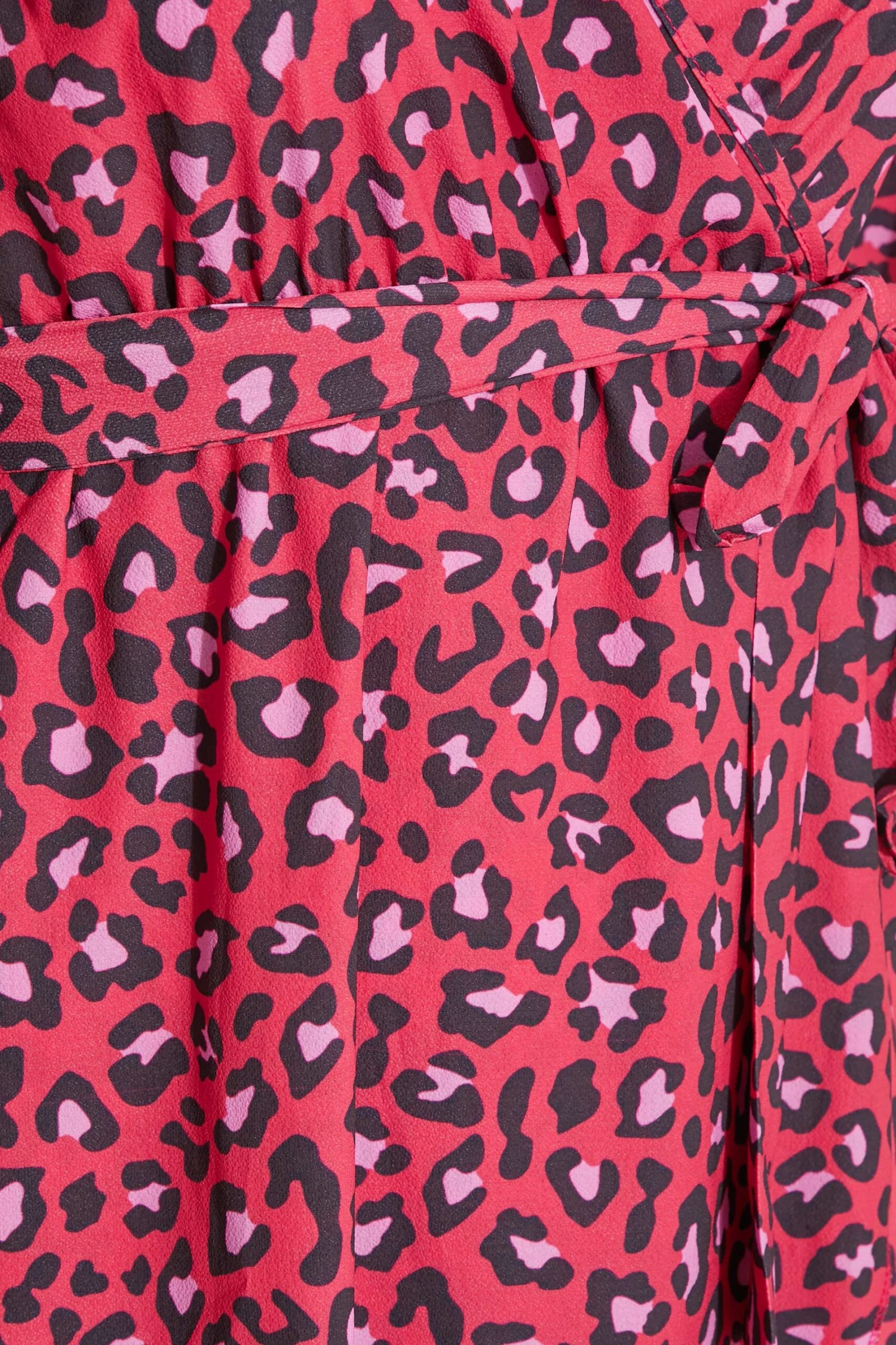 YOURS LONDON Curve Red Leopard Print Midi Wrap Dress 6 YOURS LONDON Curve Red Leopard Print Midi Wrap Dress - Image 4