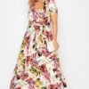 YOURS Curve White Leaf Print Front Tie Maxi Dress -Plus Size Apparel Shop d95b75ef c430 42 302063 B