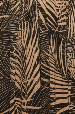 YOURS Curve Brown Leaf Print Wrap Dress -Plus Size Apparel Shop d9697e49 84bd 48 301601 z