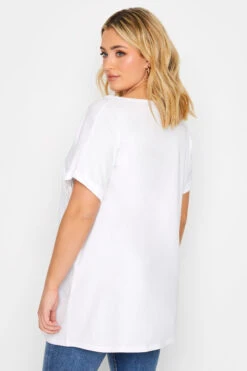 YOURS Curve White Cut Out T-Shirt 9 YOURS Curve White Cut Out T-Shirt -Plus Size Apparel Shop da4fc3a3 8171 45 320644 C