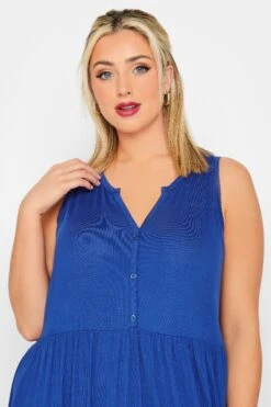 LIMITED COLLECTION Curve Cobalt Blue Placket Maxi Dress 10 LIMITED COLLECTION Curve Cobalt Blue Placket Maxi Dress -Plus Size Apparel Shop dac28953 5359 4a 215755 D