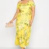 YOURS LONDON Curve Yellow Floral Cold Shoulder Maxi Dress 2 YOURS LONDON Curve Yellow Floral Cold Shoulder Maxi Dress -Plus Size Apparel Shop dfc57cab 35c8 48 161530 B