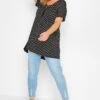 YOURS Curve Black Polka Dot Tassel T-Shirt -Plus Size Apparel Shop e1b4e741 8f95 45 301165 B
