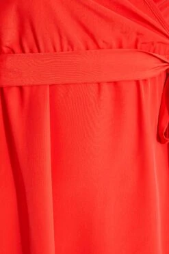 YOURS LONDON Curve Bright Red Midi Wrap Dress -Plus Size Apparel Shop e2bd6cac 5031 4c 161738 Z