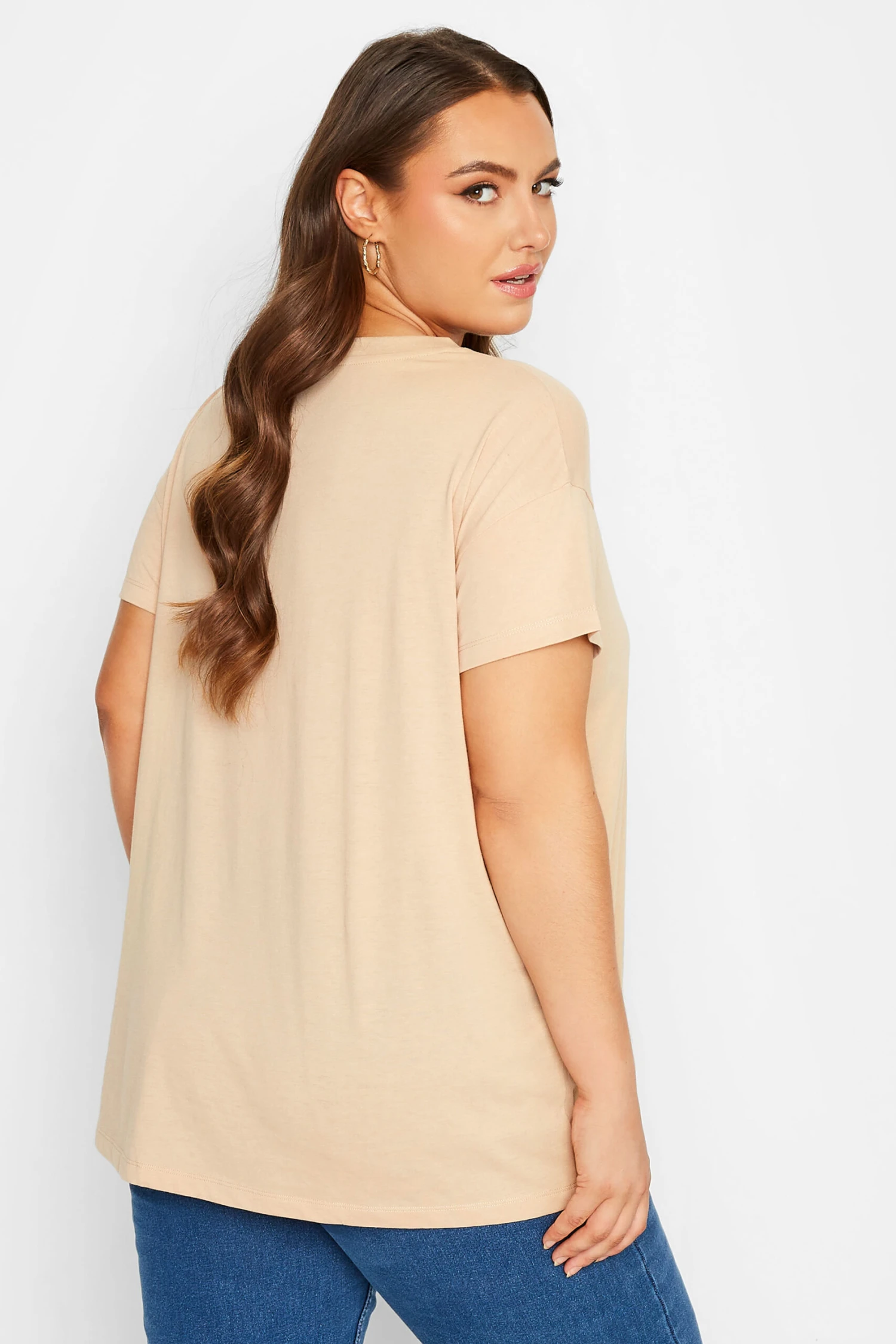 YOURS Curve Natural Brown 'Arizona' Eagle Print T-Shirt 4 YOURS Curve Natural Brown 'Arizona' Eagle Print T-Shirt - Image 2