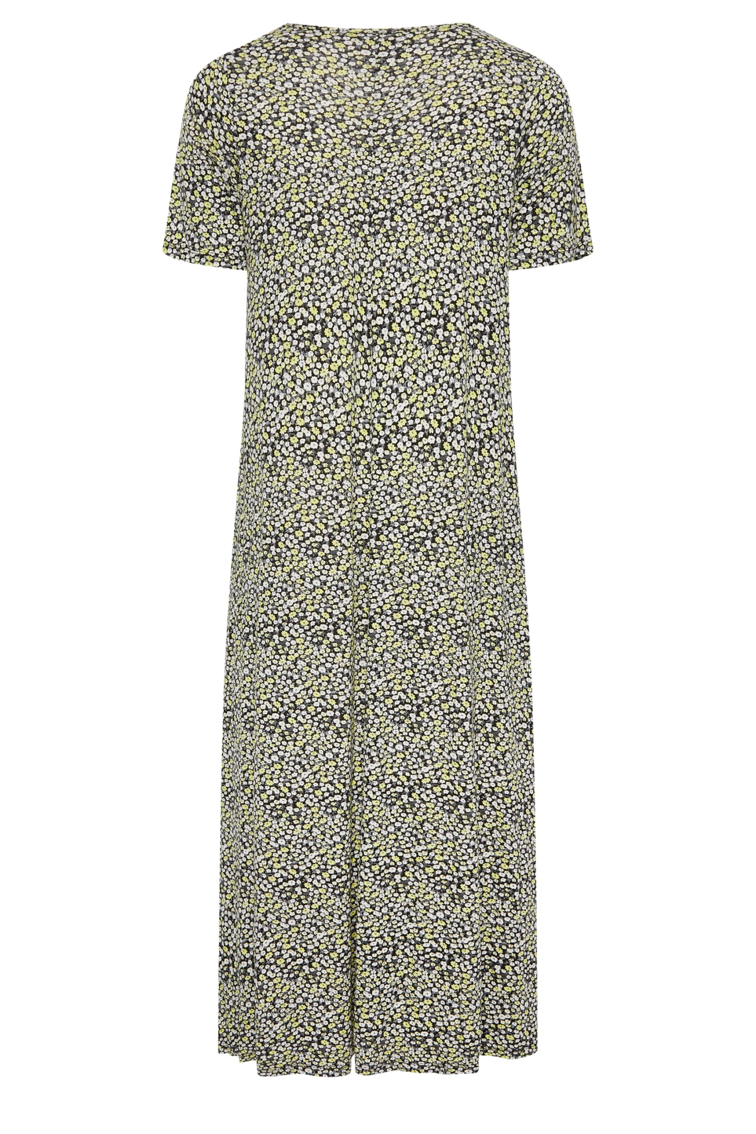 YOURS Curve Black Ditsy Floral Maxi Dress 8 YOURS Curve Black Ditsy Floral Maxi Dress - Image 6