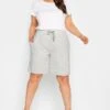 YOURS Curve Grey Jogger Shorts -Plus Size Apparel Shop e48d1662 95b9 47 124735 B