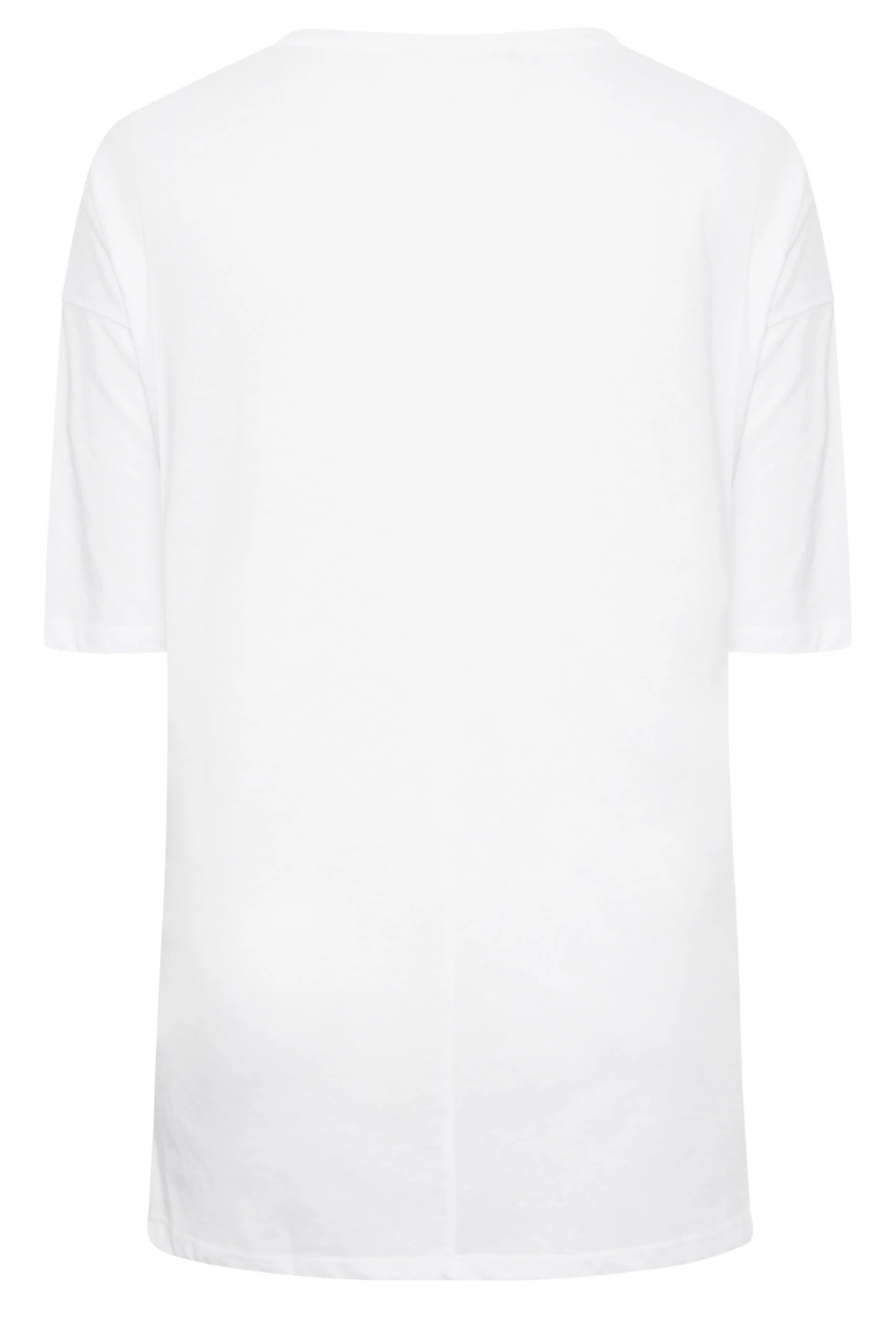 YOURS Curve White Heart Print T-Shirt 8 YOURS Curve White Heart Print T-Shirt - Image 6