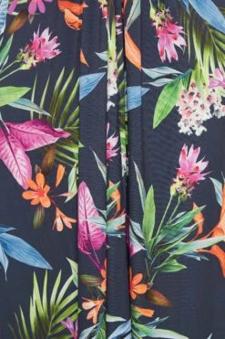 YOURS LONDON Curve Navy Blue Tropical Print Knot Front Maxi Dress 11 YOURS LONDON Curve Navy Blue Tropical Print Knot Front Maxi Dress -Plus Size Apparel Shop e9cc7d44 c615 43 162142 Z