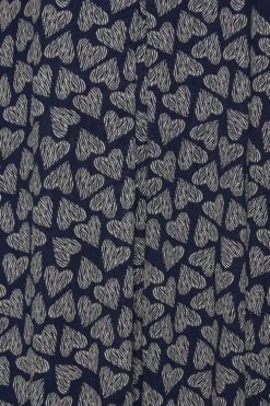 YOURS Curve Navy Blue Heart Print Maxi Dress -Plus Size Apparel Shop ebe7e657 0feb 41 302056 Z