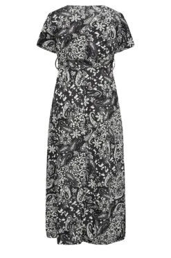 YOURS Curve Black Paisley Print Wrap Maxi Dress -Plus Size Apparel Shop ebf8022e 384b 47 302074 Y