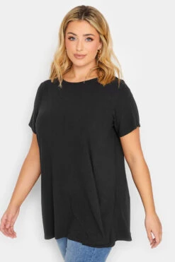 YOURS Curve Black Ribbed Swing Top -Plus Size Apparel Shop ec6a26c7 8a4b 45 191856 A