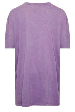 YOURS Curve Purple Acid Wash Tunic T-Shirt -Plus Size Apparel Shop edb97cf0 d9d6 4c 320702 Y