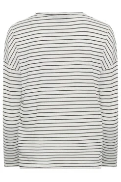 YOURS PETITE Curve White Stripe Long Sleeve Top -Plus Size Apparel Shop edc825e8 40da 4b 174593 Y