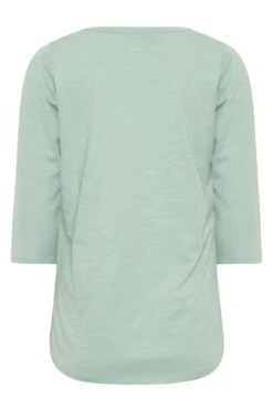 PixieGirl YOURS PETITE Curve Sage Green Cotton Henley Top -Plus Size Apparel Shop ee31aa2a 33d3 41 174479 y