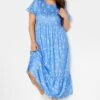 LIMITED COLLECTION Curve Blue Ditsy Print Frill Sleeve Maxi Dress 1 LIMITED COLLECTION Curve Blue Ditsy Print Frill Sleeve Maxi Dress -Plus Size Apparel Shop ef37629f ea81 4c 215604 B