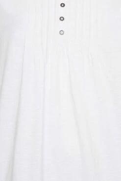 YOURS Curve White Henley T-Shirt -Plus Size Apparel Shop f11e67f5 2373 42 320689 Z