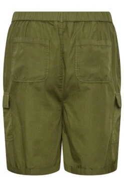 YOURS Curve Khaki Green Cargo Shorts -Plus Size Apparel Shop f541a205 db64 42 144853 Y