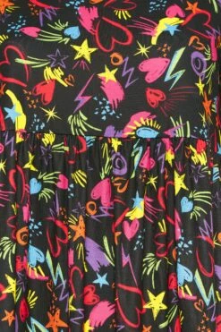 LIMITED COLLECTION Curve Black Scribble Print Smock Dress -Plus Size Apparel Shop f6065329 b067 45 215777 Z