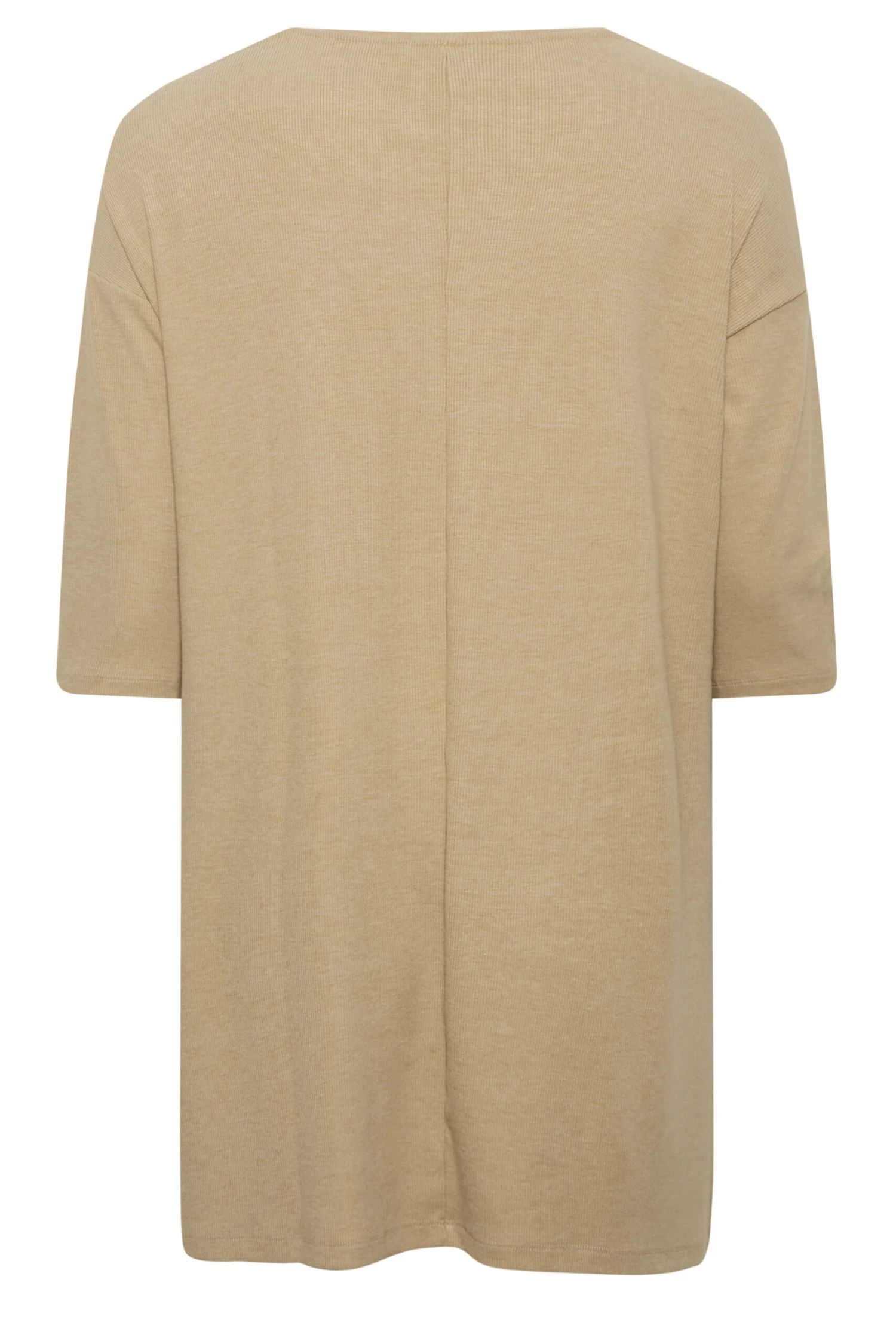 YOURS Curve Beige Brown 'Los Angeles' Split Hem Top 8 YOURS Curve Beige Brown 'Los Angeles' Split Hem Top - Image 6