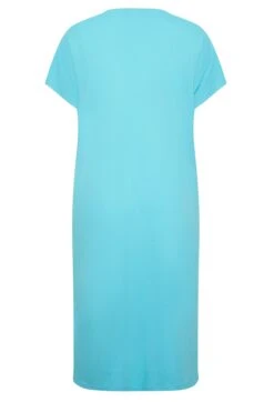 YOURS Curve Blue Side Split Midaxi T-Shirt Dress 13 YOURS Curve Blue Side Split Midaxi T-Shirt Dress -Plus Size Apparel Shop f678e5e9 00dc 44 137317 Y