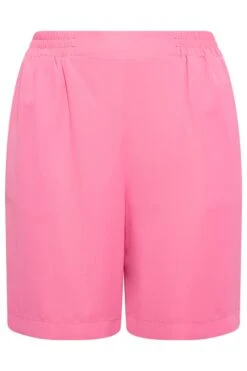 YOURS Curve Pink Elasticated Waist Pull On Shorts -Plus Size Apparel Shop f6b0c212 072b 47 144773 X