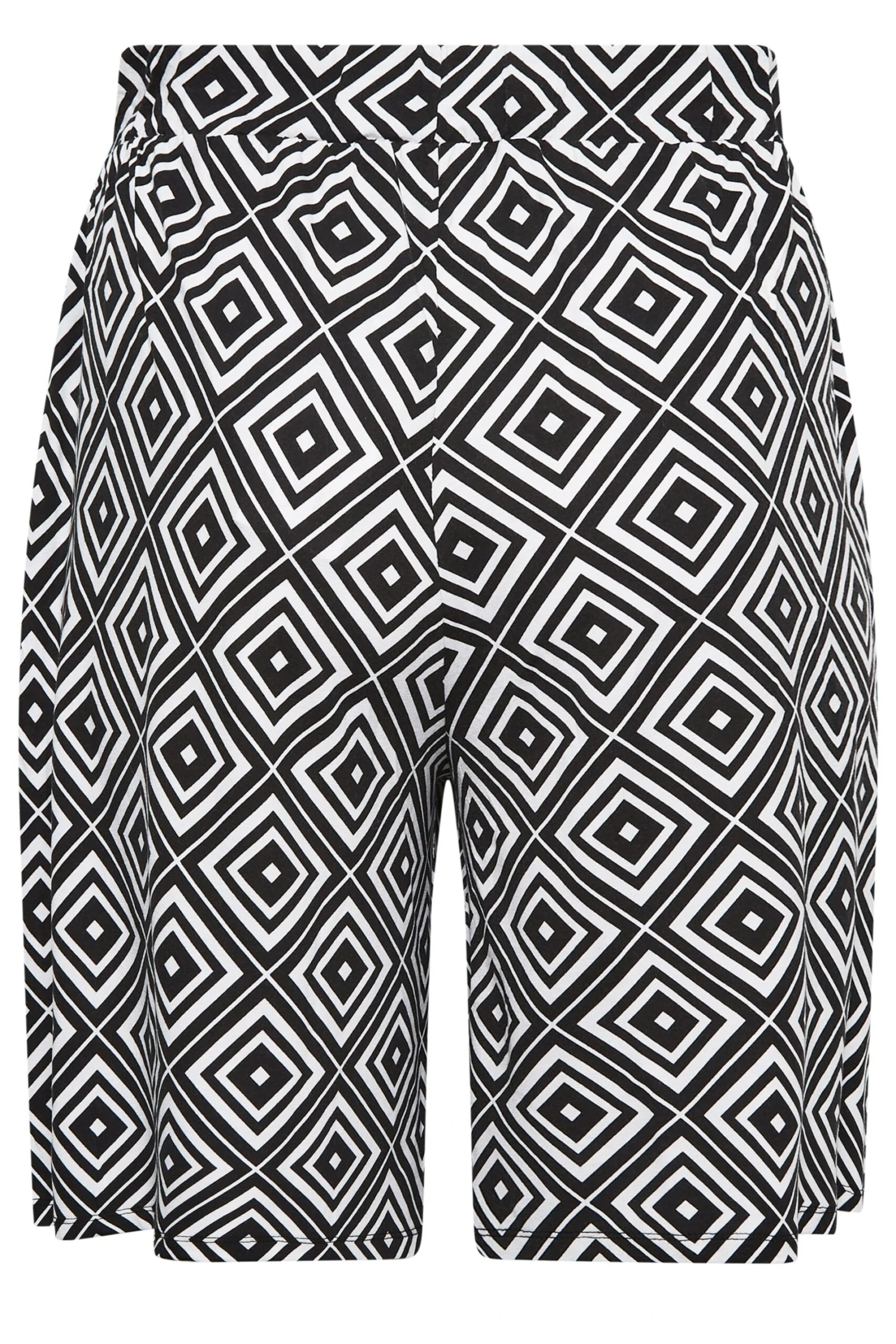 YOURS Curve Black Geometric Print Shorts 7 YOURS Curve Black Geometric Print Shorts - Image 5