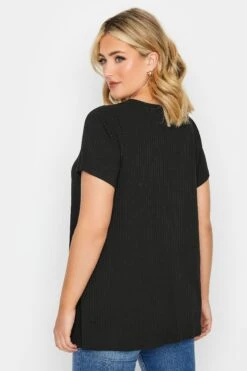 YOURS Curve 2 PACK Black Ribbed Swing Tops -Plus Size Apparel Shop f7115356 4f50 4f 320952 C