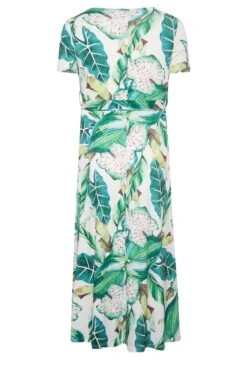 YOURS Curve White Leaf Print Maxi Wrap Dress 13 YOURS Curve White Leaf Print Maxi Wrap Dress -Plus Size Apparel Shop f766cfd2 0b06 46 302163 Y