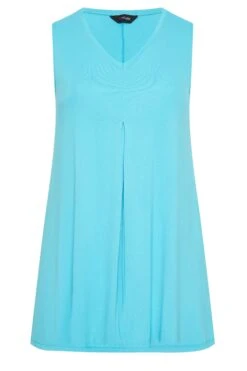 YOURS Curve Aqua Blue Swing Vest Top -Plus Size Apparel Shop f7b44d97 8bad 4f 320847 X
