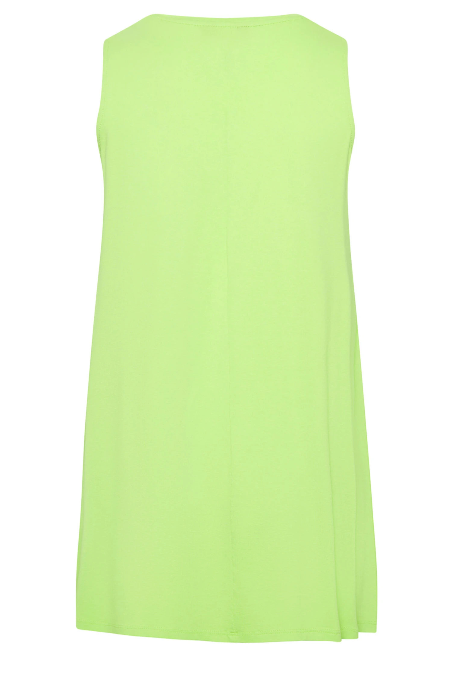 YOURS Curve Lime Green Swing Vest Top 7 YOURS Curve Lime Green Swing Vest Top - Image 5