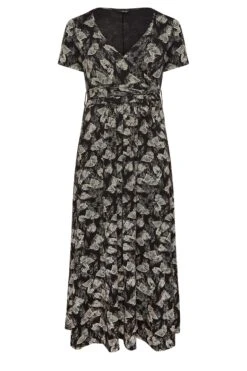 YOURS Curve Black Floral Wrap Tie Waist Maxi Dress -Plus Size Apparel Shop fa4465d8 bf37 4b 301910 X