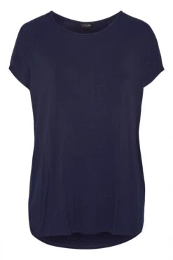 YOURS Curve Navy Blue Grown On Sleeve T-Shirt -Plus Size Apparel Shop fc495bbb 1882 44 191959 X