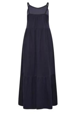 YOURS Curve Navy Blue Tiered Maxi Sundress -Plus Size Apparel Shop fdde4713 4fbe 4f 137359 Y