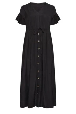 LIMITED COLLECTION Curve Black Frill Sleeve Cotton Maxi Dress 12 LIMITED COLLECTION Curve Black Frill Sleeve Cotton Maxi Dress -Plus Size Apparel Shop fe8d86b5 b419 40 215680 X
