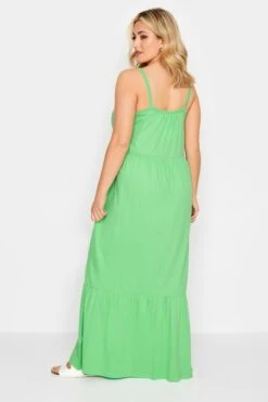 YOURS Curve Green Tiered Maxi Sundress -Plus Size Apparel Shop ff7f5862 ddc4 48 137362 C
