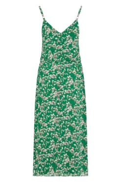 YOURS LONDON Curve Green Floral Print Ruffle Maxi Dress -Plus Size Apparel Shop ffb60bb9 6007 4b 161126 BK